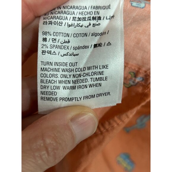 Club Room Short Sleeve Button Up Shirt Orange Sz XXL Cactus & Car Print Casual - Picture 6 of 9